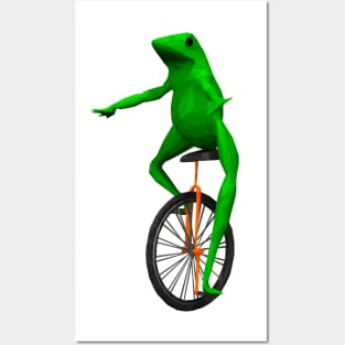 Dat Boi: frog on unicycle Posters and Art